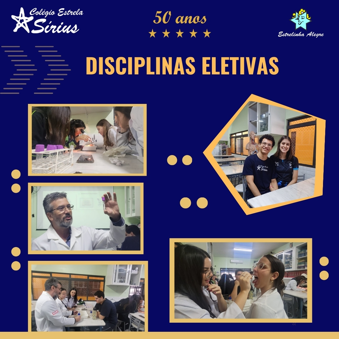 Disciplinas Eletivas 2024 - Colgio Estrela Sirius. So Paulo, SP